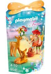 Playmobil Mädchen Fee Mit Rehen 9141