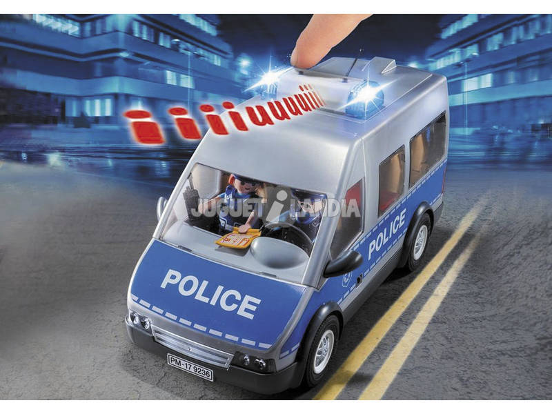 Playmobil Furgone della Polizia con Posto di Blocco 9236