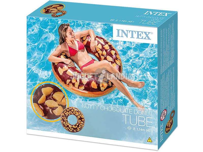 Flotador Hinchable Donut Chocolate de 114 cm. Intex 56262