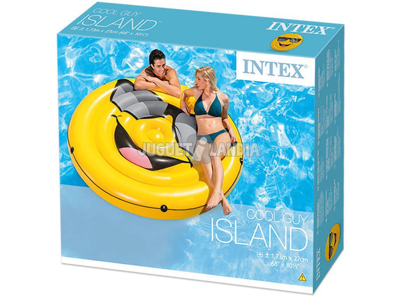 Aufblasbare Insel Emoji Sonnenbrille von 173x27 Cm. Intex 57254