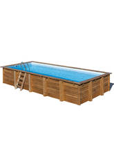 Piscina Rectangular Madera Anise 900x300x146 Cm. Gre 788031
