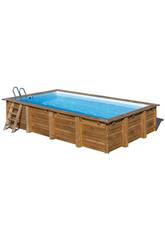 Piscina Rectangular Madera Marbella 400x250x119 Cm. Gre 790096