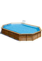Piscina Ovalada Madera Ávila 942x592x146 cm. Gre 790092
