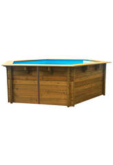 Piscina Redonda Madera Lili 295x105 Cm. Gre 790080