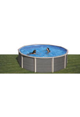 Piscina Redonda Imitación Ratán 460x135 Cm Gre Kitpr460h