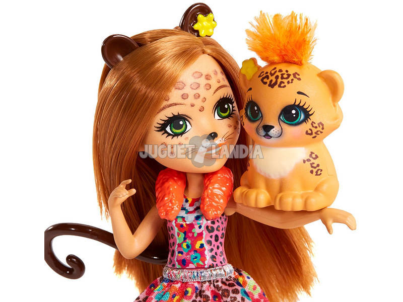 Enchantimals Boneca e Animal de Estimação Cheris Leopardo Mattel FJJ20