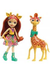 Enchantimals Gillian la Giraffa Bambola e Cucciolo Cavalcabile