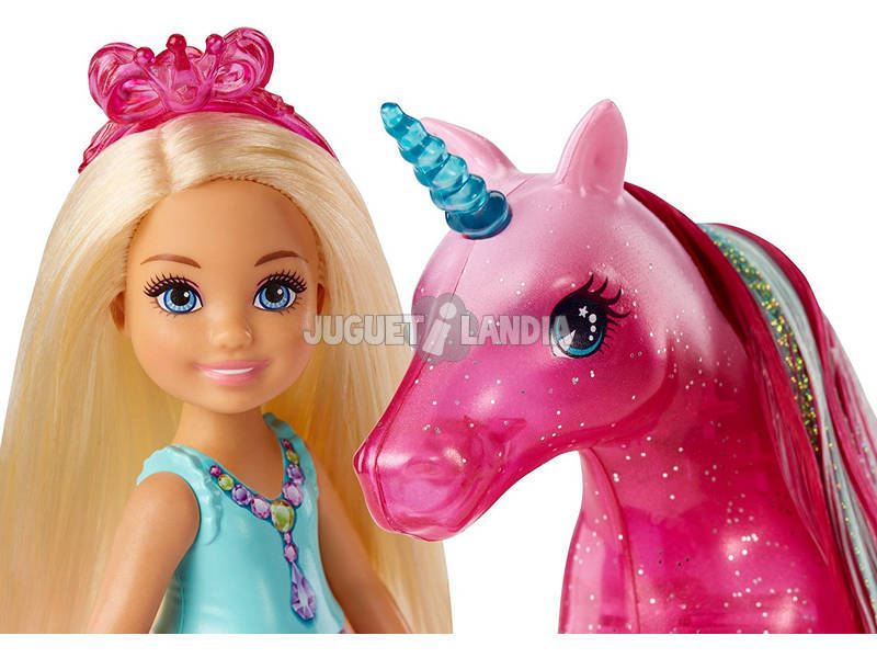 Muñeca Barbie Dreamtopia Unicornio Cuerno Rosa
