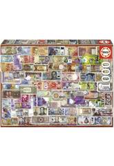 Puzzle 1000 Billetes Del Mundo Educa 17659