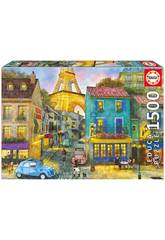 Puzzle 1500 Rues de Paris Educa 17122
