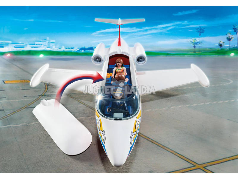 Playmobil Avion avec Pilote et Touristes