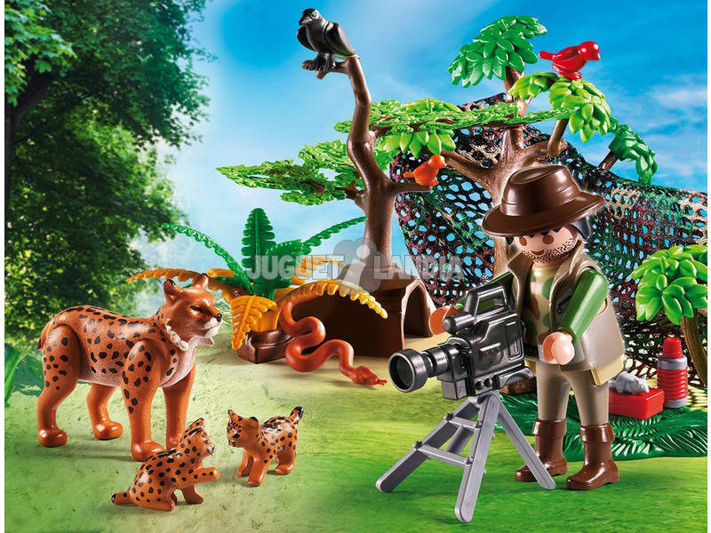 Playmobil Wild Life Camaraman con Famiglia di Linci