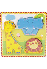 Puzzle Madera Animales Salvajes
