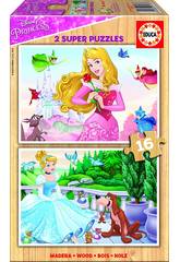 Puzzle 2x16 Princesses Disney