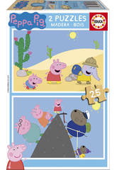 Puzzle 2x25 Peppa Pig
