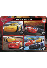 Puzzle Multi 4 50-80-100-150 Cars 3