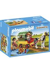 Playmobil Enfants avec Chariot et Poney 6948