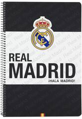 Libreta Folio Tapas Duras 80 h. Real Madrid Oficial