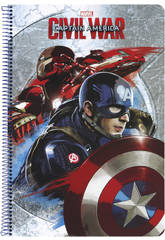 Quaderno Copertina Rigida 80 fogli Capitan America