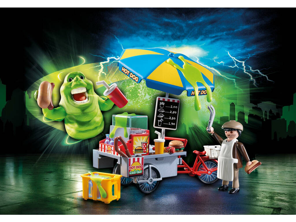 Playmobil Slimmer Mit Dem Stand the Hot Dog Ghostbusters 9222