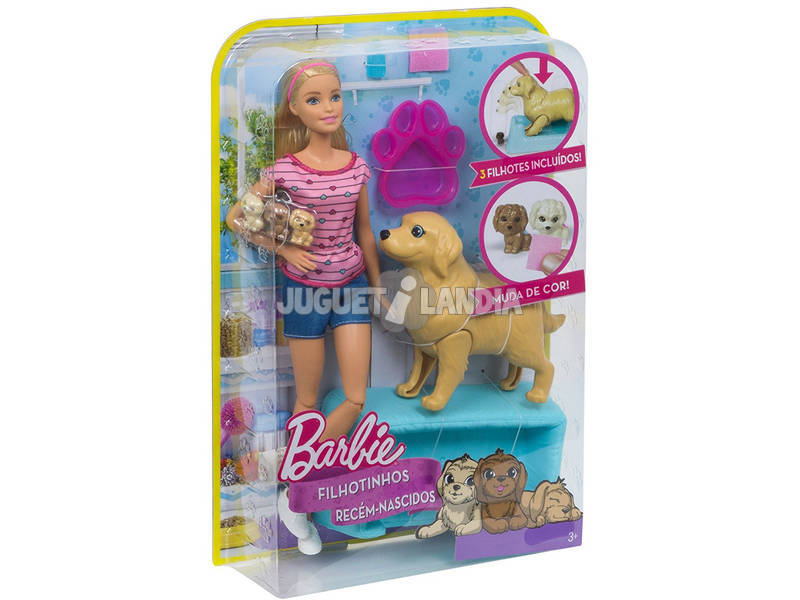 Boneca Barbie e sus Perritos Surpresa