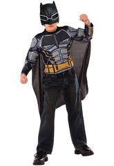 Costume Bimbo Batman Armored con Maschera e Petto Muscoloso (112-122 cm).