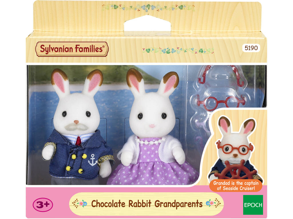 Sylvanian Families Conejo Chocolate Abuelos Epoch Para Imaginar 5190