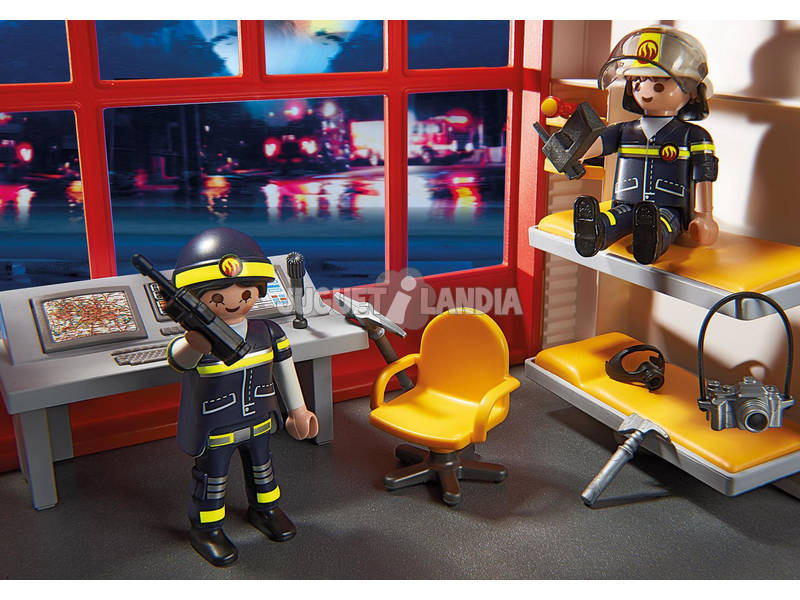 Playmobil Caserne de Pompiers avec Alarme