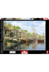 Puzzle 2000 Barques dans le Quai