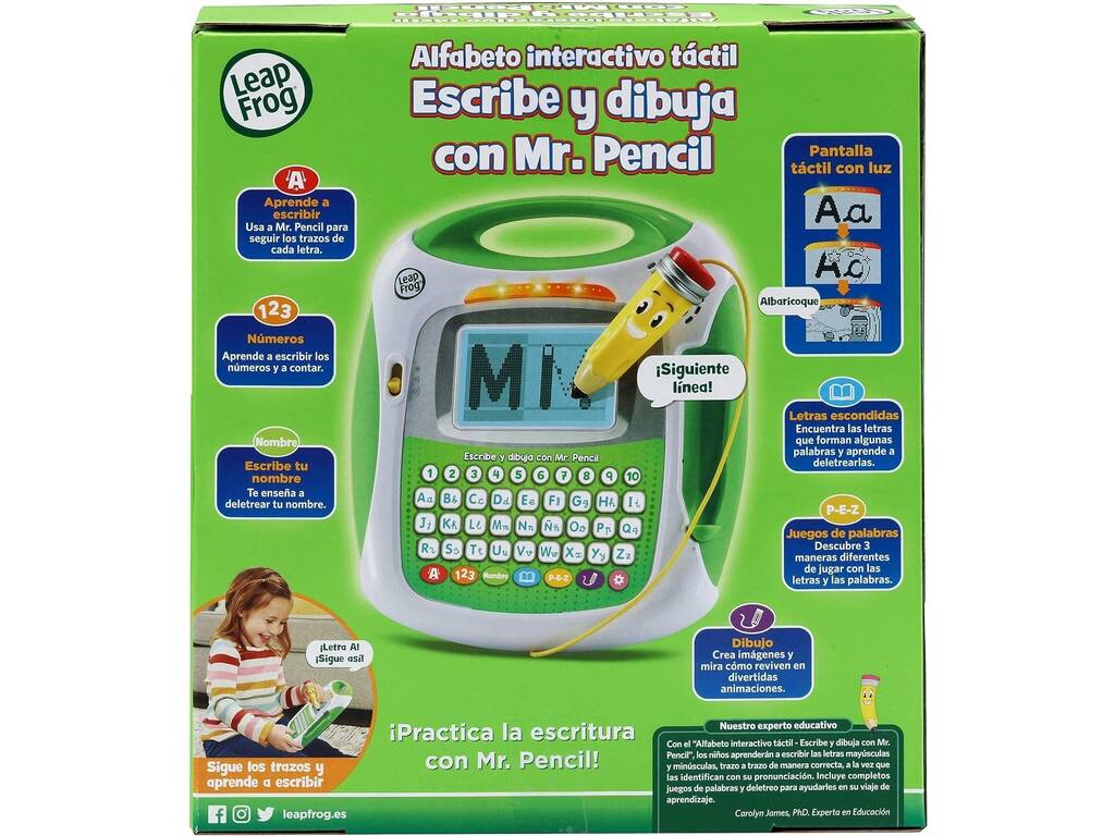 Interaktives taktiles Alphabet, Schreiben und Zeichnen mit Mr. Pencil Leap Frog Vtech 80-617022