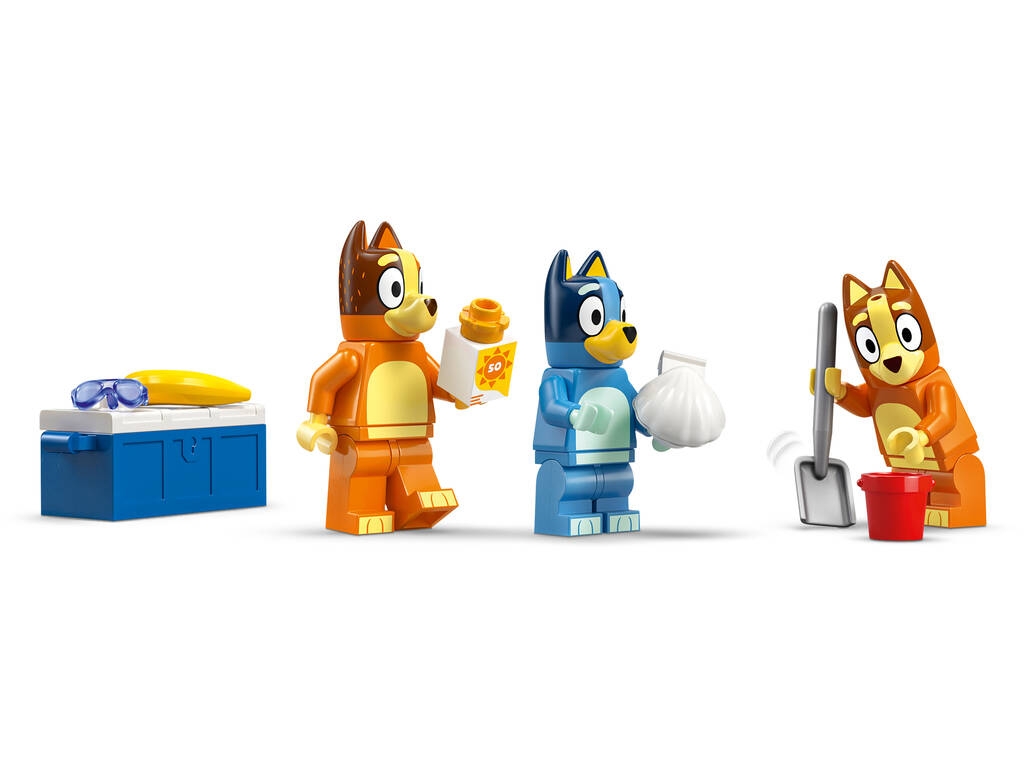 Lego Bluey Excursion familiale à la plage de Bluey