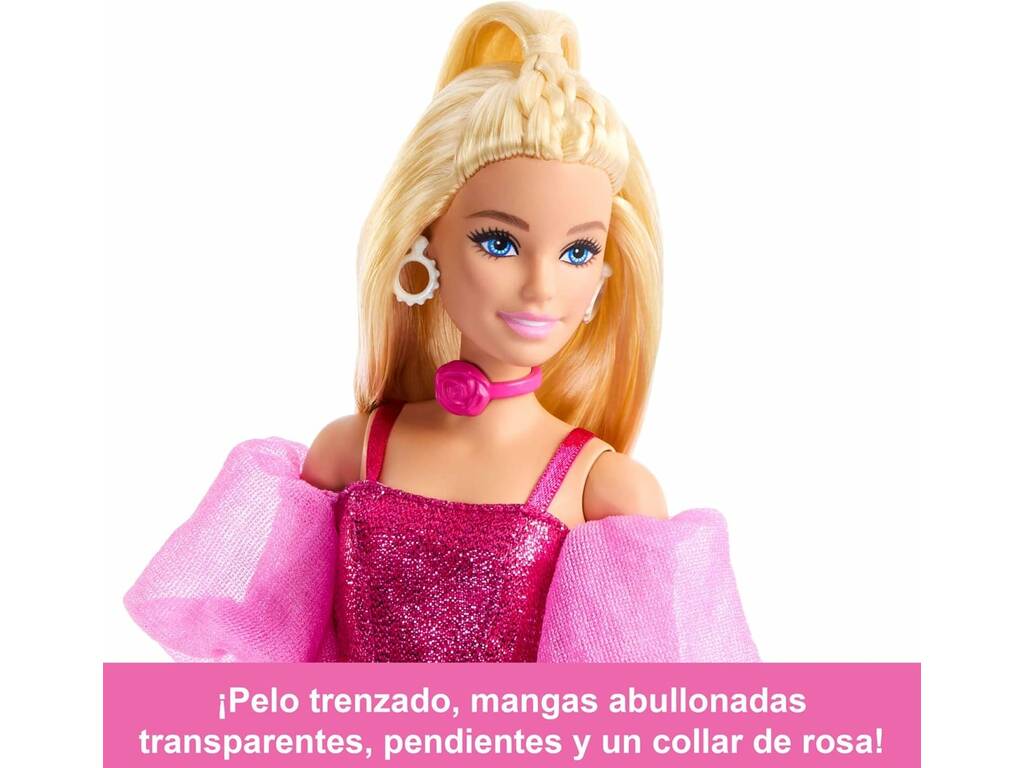 Barbie Deluxe Style Muñeca Conjunto Rosa Brillante