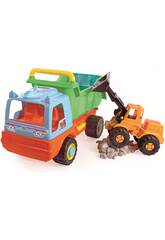 Camion con rimorchio e Scavatrice giocattolo 