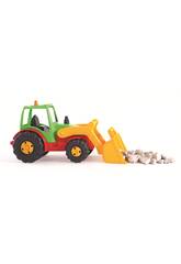 Bagger-Traktor mit Schaufel