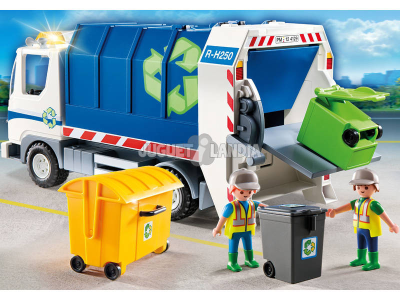 Playmobil camion de reciclage avec lumières