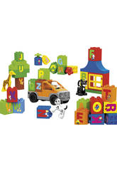 Cubo Blocchi Costruzioni Animali 46 pezzi 