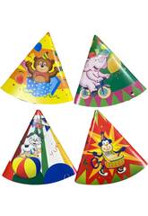 Sacchetto di 4 cappelli da festa per bambini Globolandia 5576