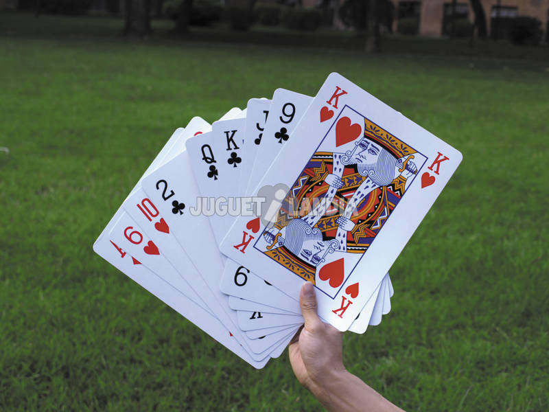 Cartes de poker géantes 20x28 cm.