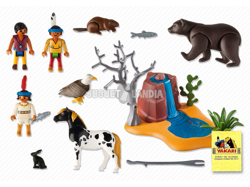  Playmobil Enfants indiens avec animaux