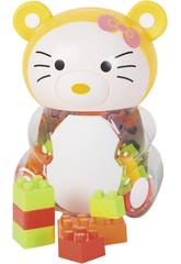 Tirelire Chat Jaune Porte Blocs de Construction