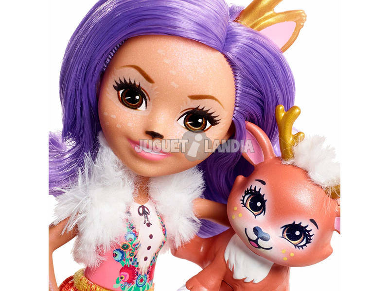 Enchantimals Bambola con Cucciolo Danessa con Cerbiatto Mattel FNH23
