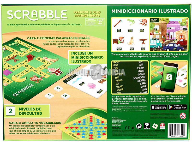 Scrabble Apprenez l'Anglais Mattel GGB31