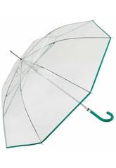 Paraguas Mujer Automatico Transparente 87 cm. 8 Varillas Windproof