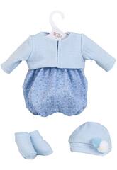 Robe Poupée 43 cm. Bleue Fleurs Asivil 3364291