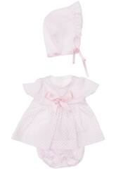 Kleid Puppe 36 cm. Rosa Rauten Minis Asiviel L 3403530