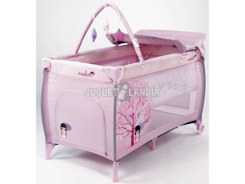 Cuna de viaje Asalvo Mallorca rosa - Macotex Bebés, la tienda online para  tu bebé.