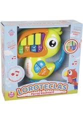 Papagaio 17 cm. com Teclado Musical