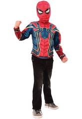 Disfraz Ni�o Iron Spider Deluxe Pecho y M�scara Rubies 34184