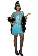 Disfarce Mulher L Charleston Azul-Turquesa