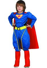 Kostüm muskulöser Superheld Kind Größe M